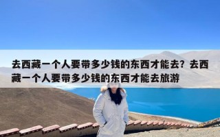 去西藏一个人要带多少钱的东西才能去？去西藏一个人要带多少钱的东西才能去旅游