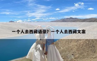 一个人去西藏语录？一个人去西藏文案