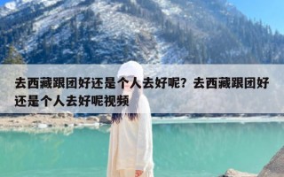 去西藏跟团好还是个人去好呢？去西藏跟团好还是个人去好呢视频
