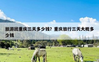 旅游团重庆三天多少钱？重庆旅行三天大概多少钱