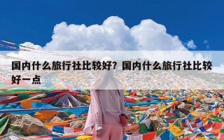 国内什么旅行社比较好？国内什么旅行社比较好一点