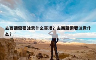 去西藏需要注意什么事项？去西藏需要注意什么?