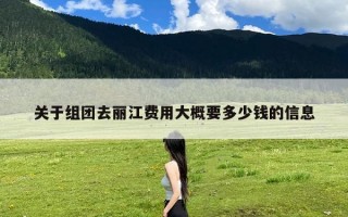 关于组团去丽江费用大概要多少钱的信息