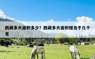 西藏多大面积多少？西藏多大面积相当于几个省