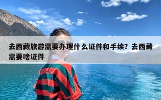去西藏旅游需要办理什么证件和手续？去西藏需要啥证件