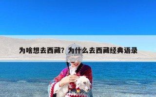为啥想去西藏？为什么去西藏经典语录