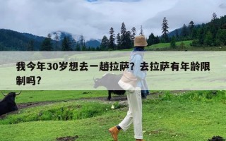 我今年30岁想去一趟拉萨？去拉萨有年龄限制吗?