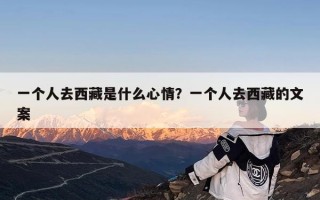 一个人去西藏是什么心情？一个人去西藏的文案