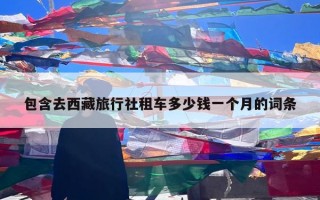 包含去西藏旅行社租车多少钱一个月的词条
