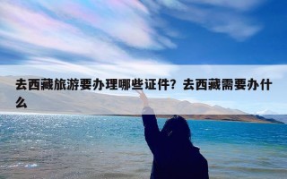 去西藏旅游要办理哪些证件？去西藏需要办什么