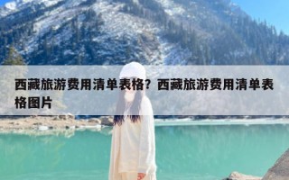 西藏旅游费用清单表格？西藏旅游费用清单表格图片
