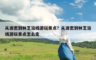从波密到林芝沿线游玩景点？从波密到林芝沿线游玩景点怎么走