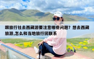 跟旅行社去西藏游要注意哪些问题？想去西藏旅游,怎么和当地旅行团联系