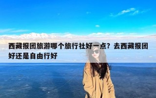 西藏报团旅游哪个旅行社好一点？去西藏报团好还是自由行好