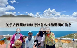 关于去西藏旅游旅行社怎么找旅游团的信息
