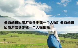 去西藏报团旅游要多少钱一个人呢？去西藏报团旅游要多少钱一个人呢视频