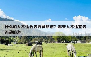 什么的人不适合去西藏旅游？哪些人不适宜去西藏旅游