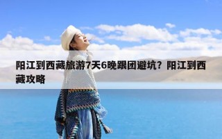 阳江到西藏旅游7天6晚跟团避坑？阳江到西藏攻略