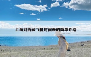 上海到西藏飞机时间表的简单介绍