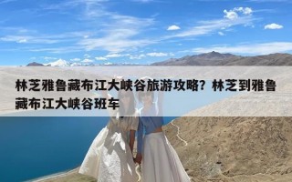 林芝雅鲁藏布江大峡谷旅游攻略？林芝到雅鲁藏布江大峡谷班车