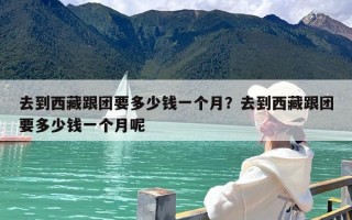 去到西藏跟团要多少钱一个月？去到西藏跟团要多少钱一个月呢