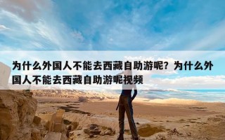 为什么外国人不能去西藏自助游呢？为什么外国人不能去西藏自助游呢视频