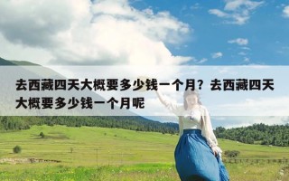 去西藏四天大概要多少钱一个月？去西藏四天大概要多少钱一个月呢