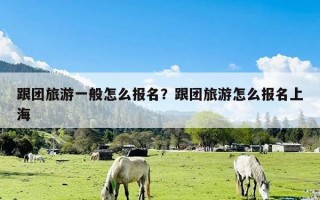 跟团旅游一般怎么报名？跟团旅游怎么报名上海