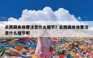去西藏身体要注意什么细节？去西藏身体要注意什么细节呢