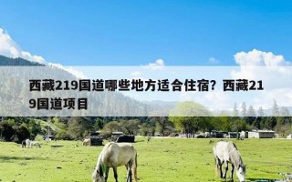西藏219国道哪些地方适合住宿？西藏219国道项目