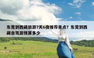 东莞到西藏旅游7天6夜推荐景点？东莞到西藏自驾游预算多少