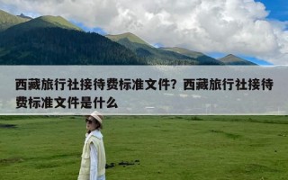 西藏旅行社接待费标准文件？西藏旅行社接待费标准文件是什么