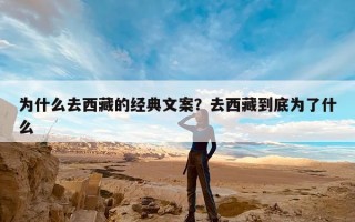 为什么去西藏的经典文案？去西藏到底为了什么
