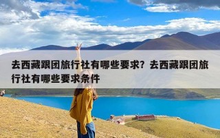 去西藏跟团旅行社有哪些要求？去西藏跟团旅行社有哪些要求条件