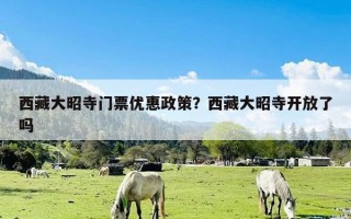 西藏大昭寺门票优惠政策？西藏大昭寺开放了吗