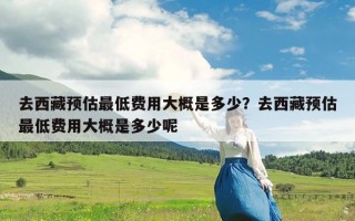 去西藏预估最低费用大概是多少？去西藏预估最低费用大概是多少呢
