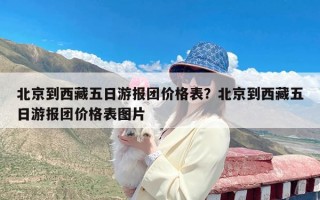 北京到西藏五日游报团价格表？北京到西藏五日游报团价格表图片