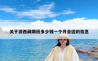 关于游西藏跟团多少钱一个月合适的信息