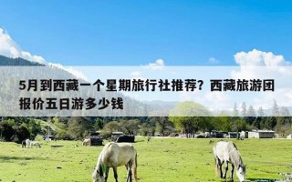 5月到西藏一个星期旅行社推荐？西藏旅游团报价五日游多少钱