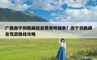 广西南宁到西藏旅游费用明细表？南宁到西藏自驾游路线攻略