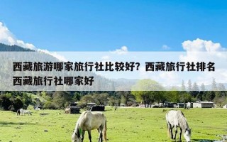 西藏旅游哪家旅行社比较好？西藏旅行社排名西藏旅行社哪家好