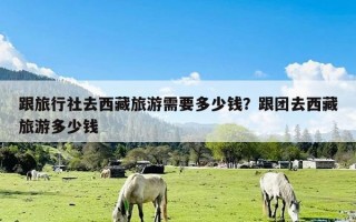 跟旅行社去西藏旅游需要多少钱？跟团去西藏旅游多少钱