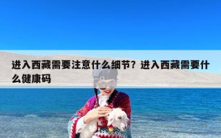 进入西藏需要注意什么细节？进入西藏需要什么健康码