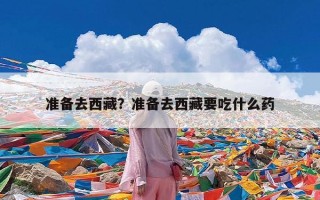 准备去西藏？准备去西藏要吃什么药