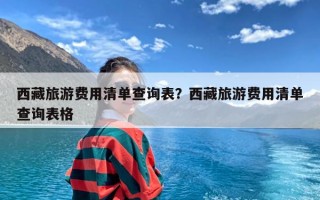 西藏旅游费用清单查询表？西藏旅游费用清单查询表格
